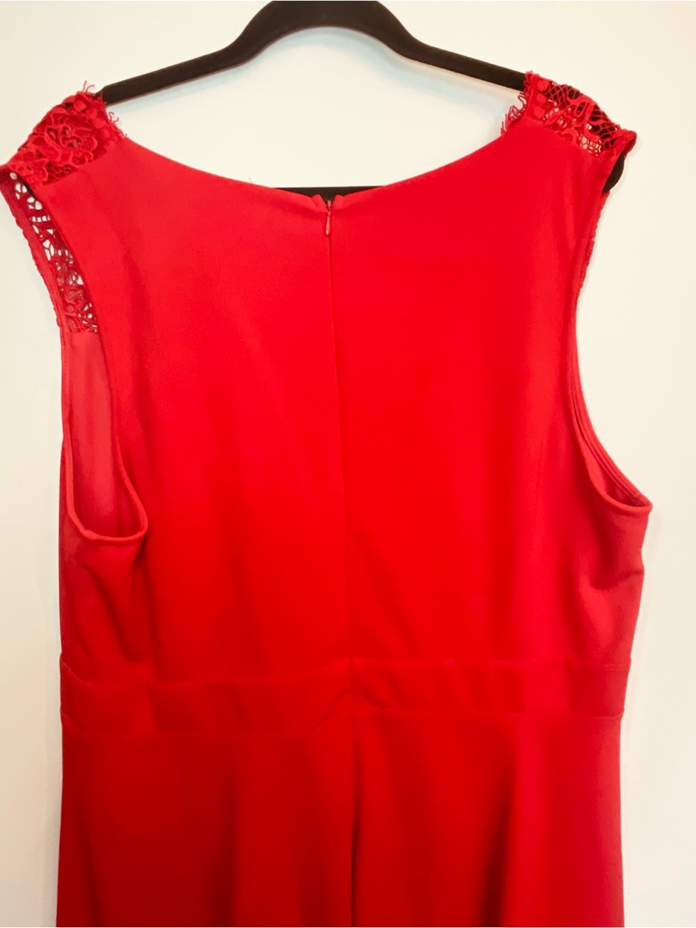 Soprano Red Lace-Trim Fit & Flare Midi Dress - Picture 6 of 11